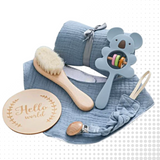 6 piece newborn baby gift set in koala kisses