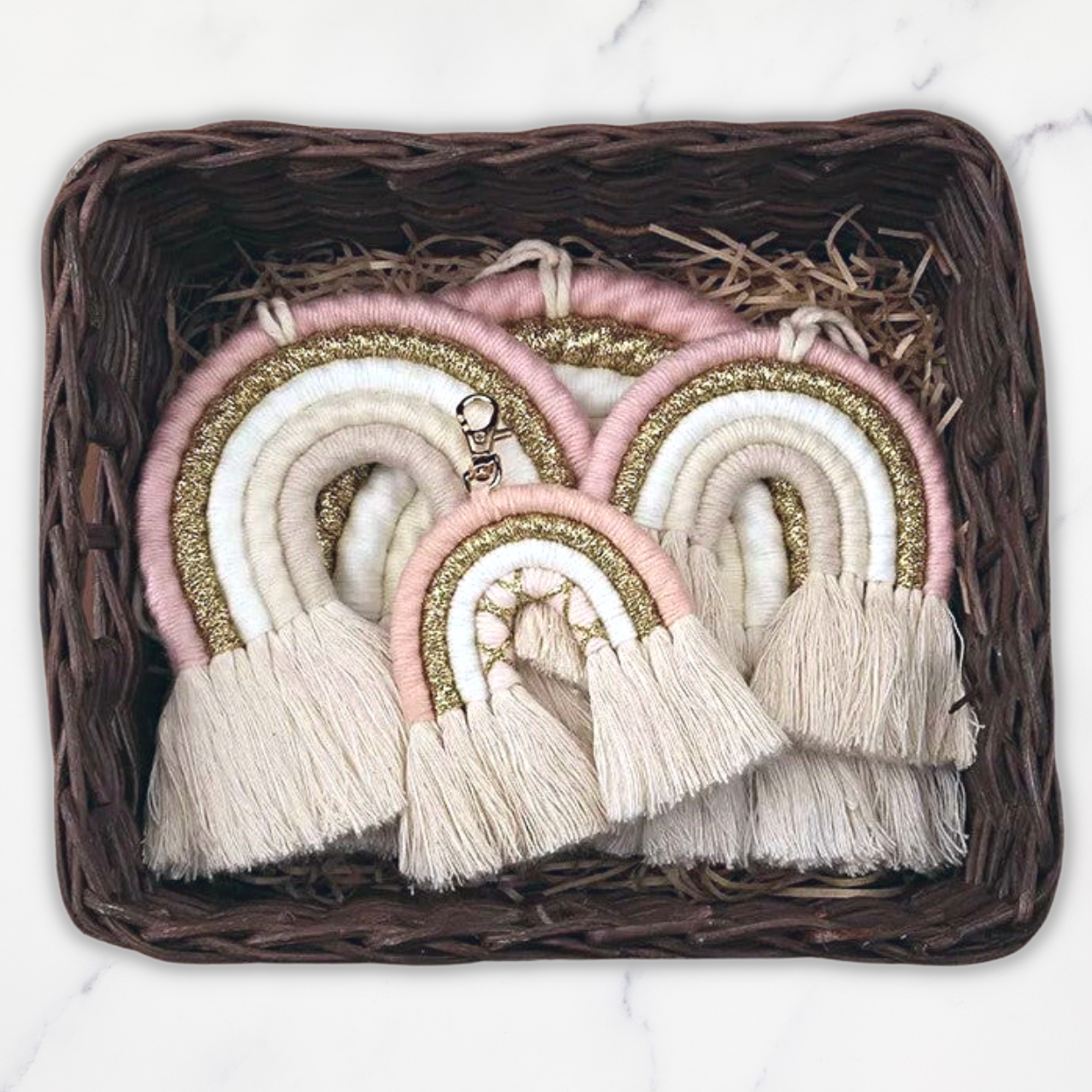 Macrame rainbow wall decor, wall hanging, cot mobile (hand made)