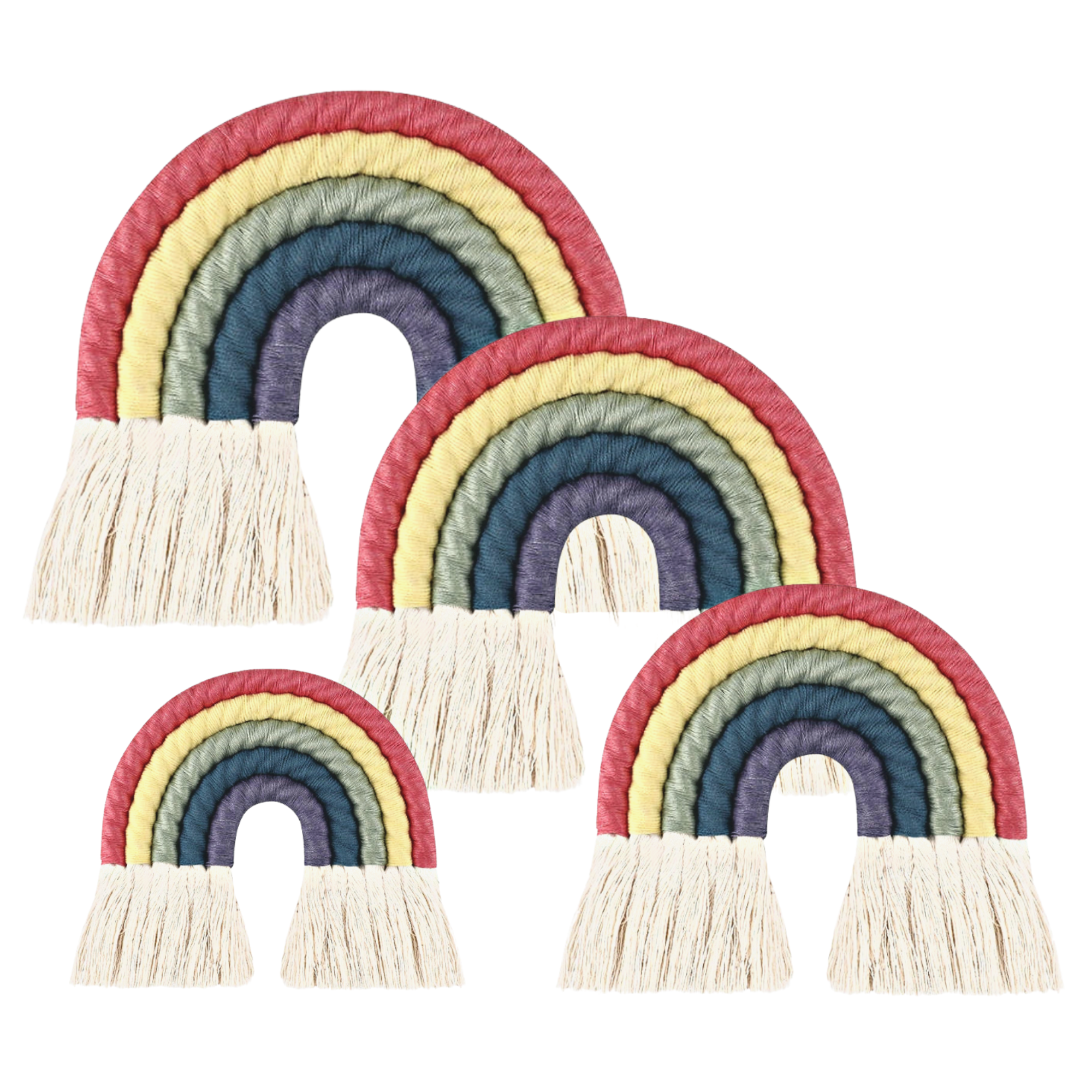 Macrame rainbow wall decor, wall hanging, cot mobile (hand made)