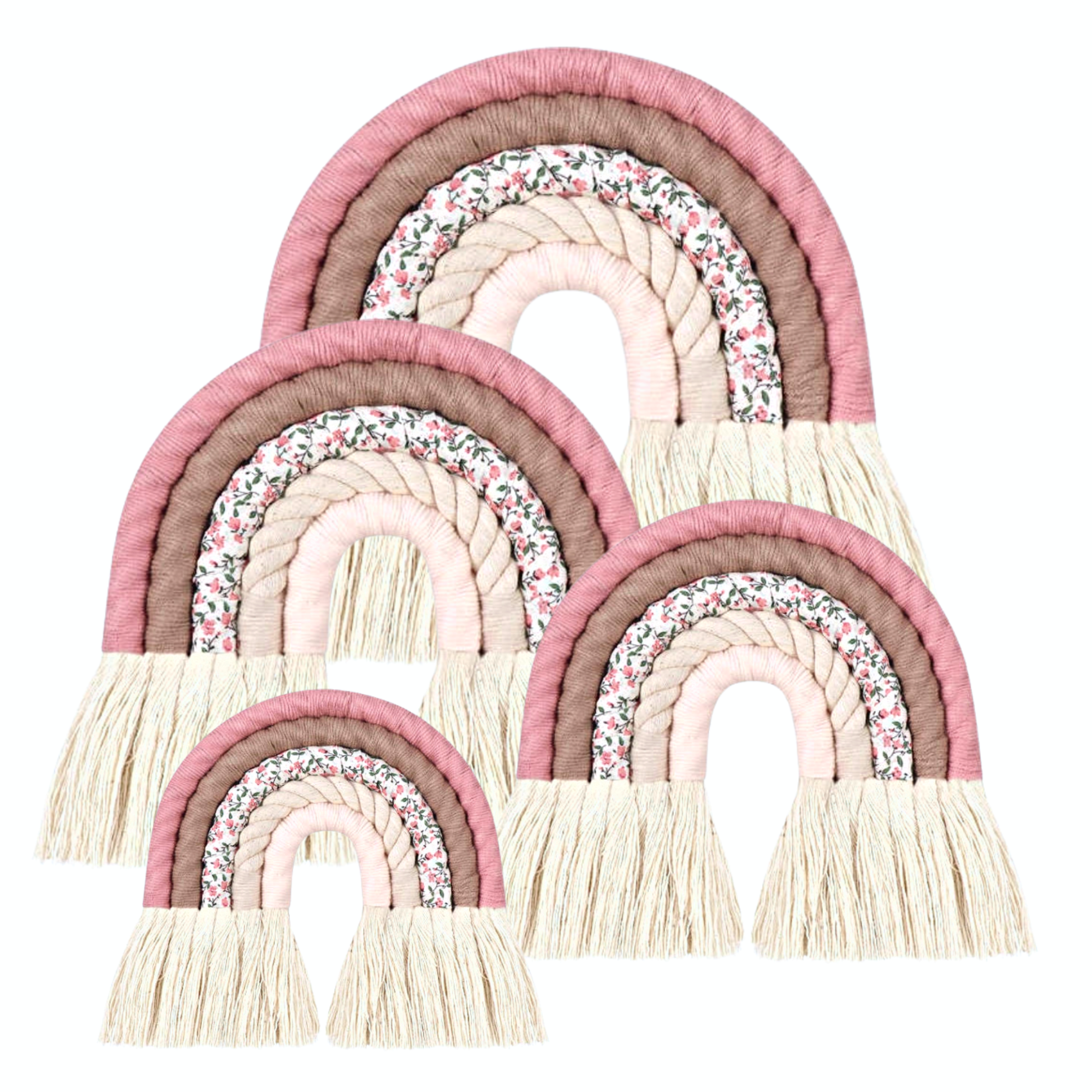 Macrame rainbow wall decor, wall hanging, cot mobile (hand made)