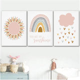 You are my sunshine Canvas Wall Art (set of 3)