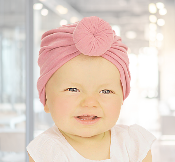 Donut knot baby turban hats