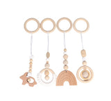 Wooden hanging baby toy sets CLEAR SKIES (4 piece)