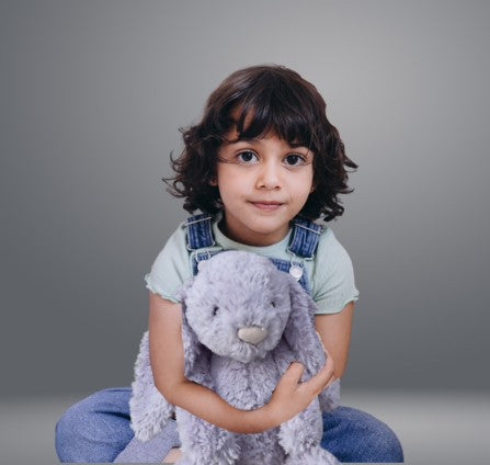 Large hush bunny sensory plush toy PURPLE