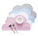 Cloud shaped non slip silicone kids placemat