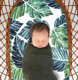 Fitted bassinet sheet or moses basket sheet in NATIVE