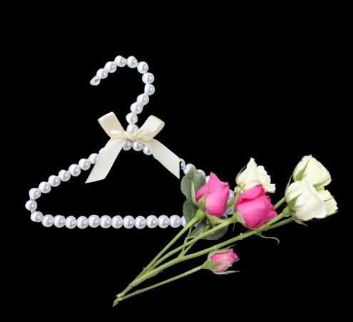 Baby pearl look coat hangers - pack of 5