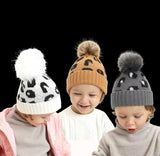Leopard print beanies - winter hats for baby and toddler