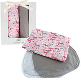Contoured burp cloths (twin packs) hand made in Pink or Blue