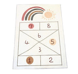 Children's hopscotch indoor floor rug / play mat EXTRA LARGE