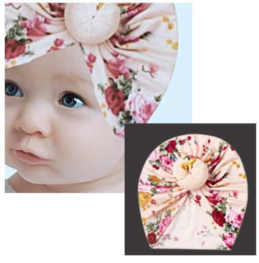 Donut knot baby turban hats