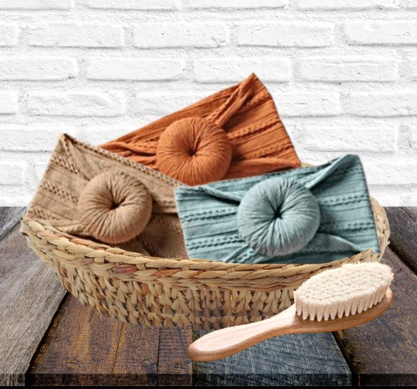 Donut knot textured baby headbands (3 pack)