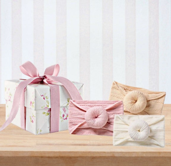 Donut knot textured baby headbands (3 pack)