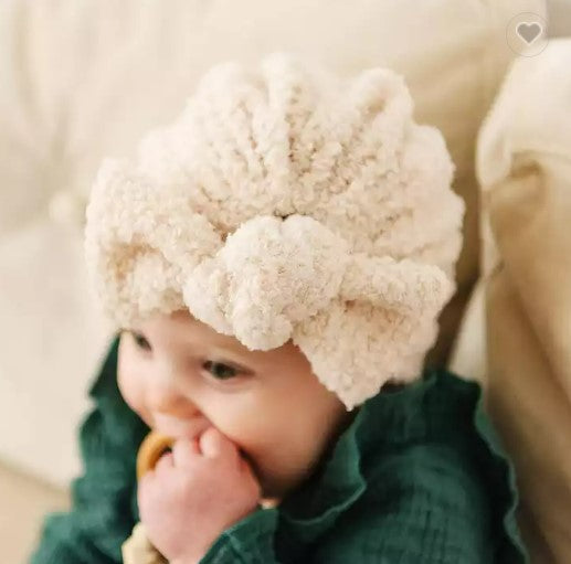 Woolen baby turban hats