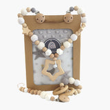 Out & About starry night - minky blanket & wooden toy baby gift set