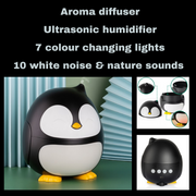 Miracle penguin all-in-one sleep device with humidifier, diffuser, lights & sounds