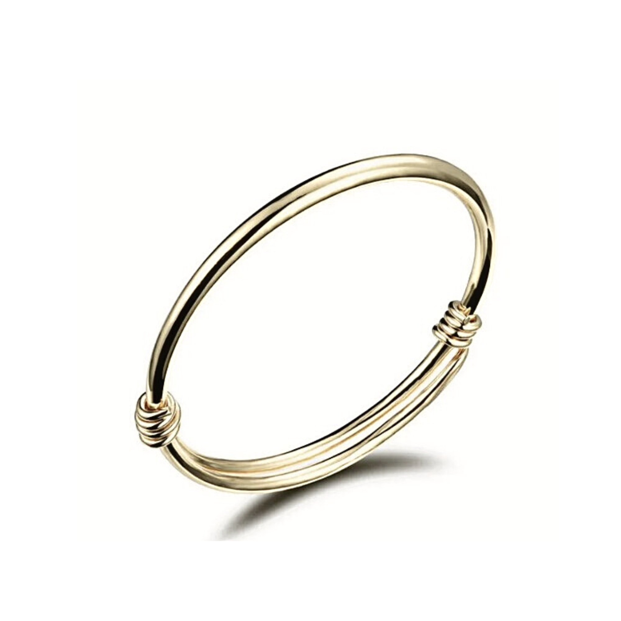 Babies childrens 18K Gold Plated Polish Cuff Hoop Bangle Size