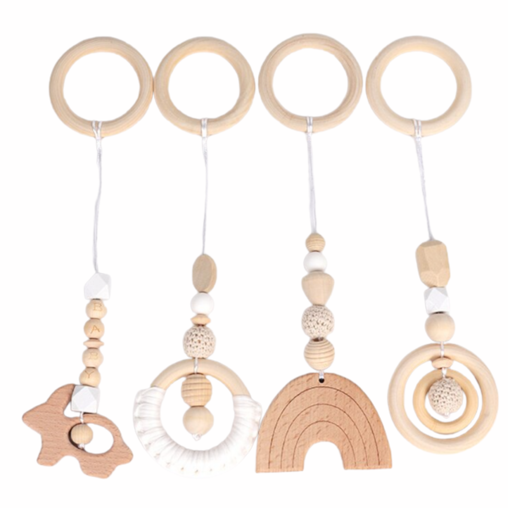 Wooden hanging toy set CLEAR SKIES