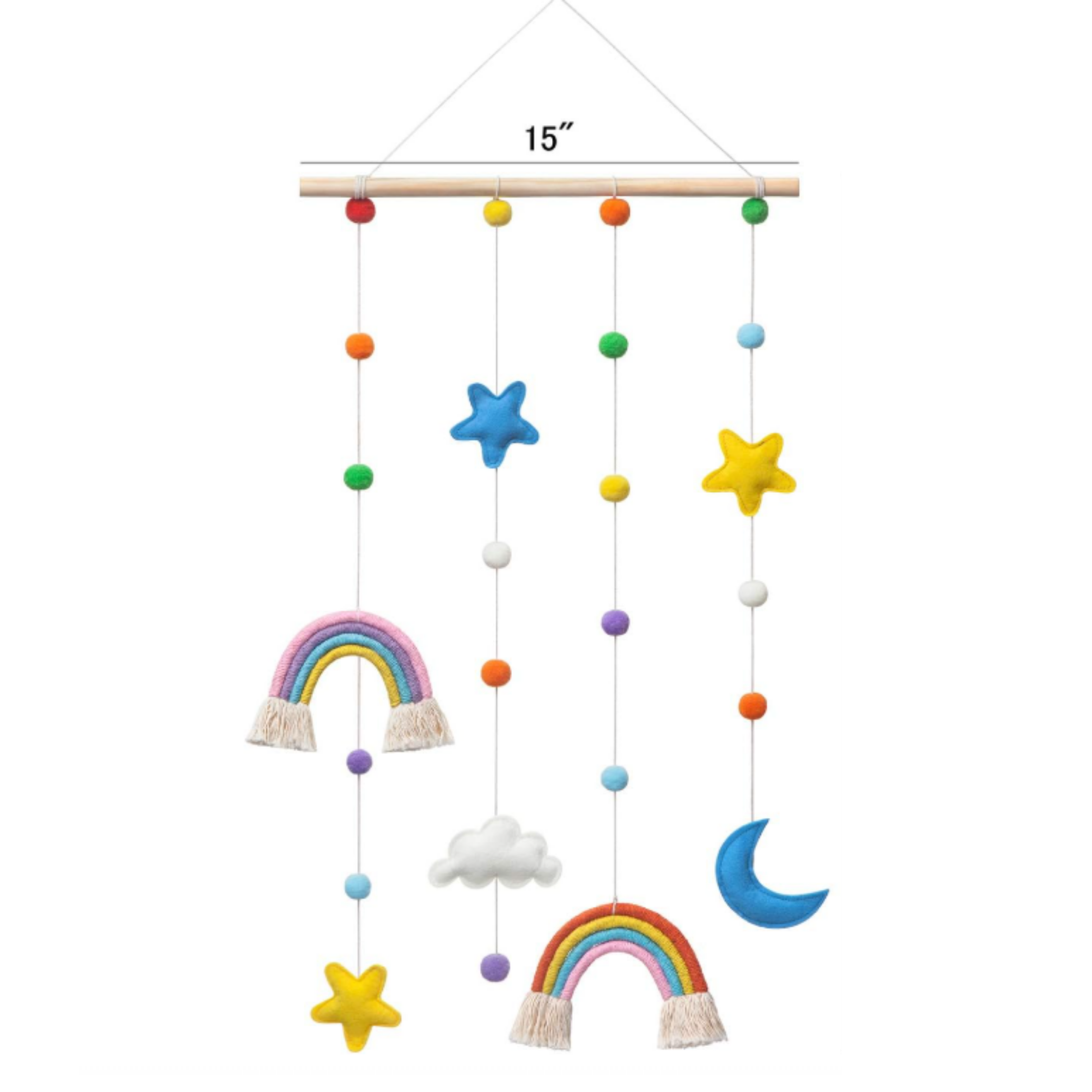 Macrame rainbow wall hanging