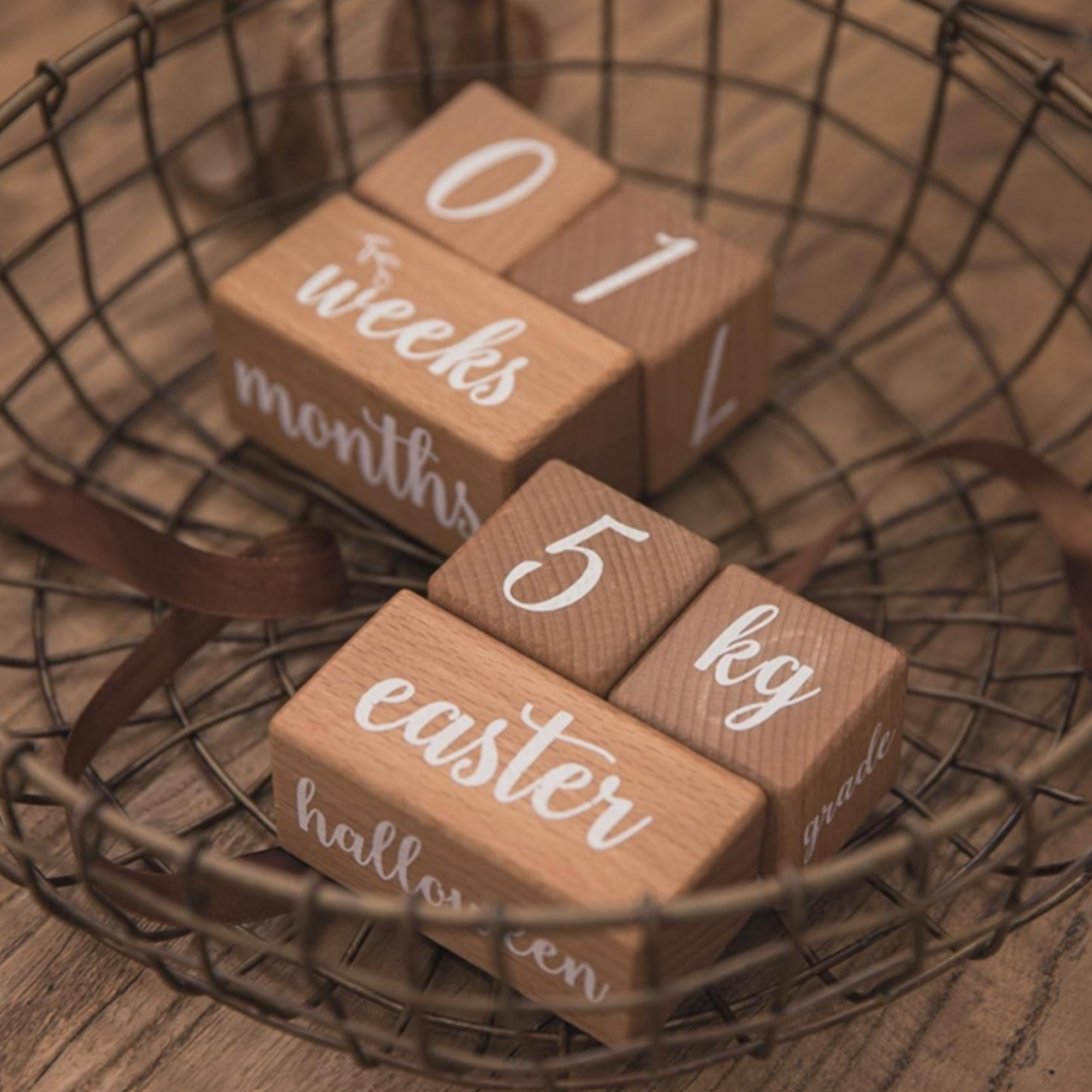 Baby Milestone keepsake blocks