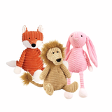 Cord animal stuffed toy - fox, rabbit or lion