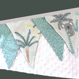 Baby nursery flag bunting in Australian green