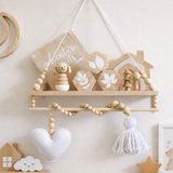 Beaded Heart Garland Chain Decoration – Nursery & Bedroom Wall Decor