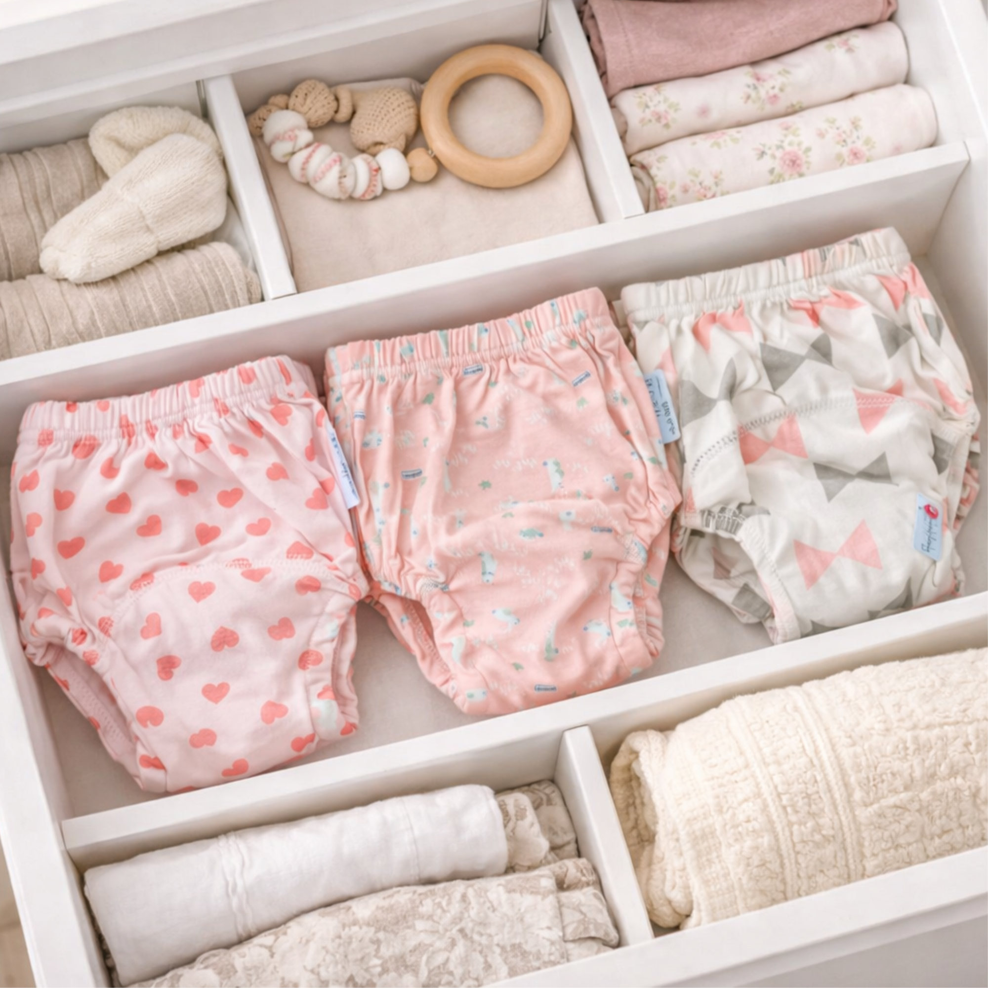 toddler toilet training pull-ups 3 pack – reusable, washable cotton training pants for 1–3 years old, eco-friendly and comfortable