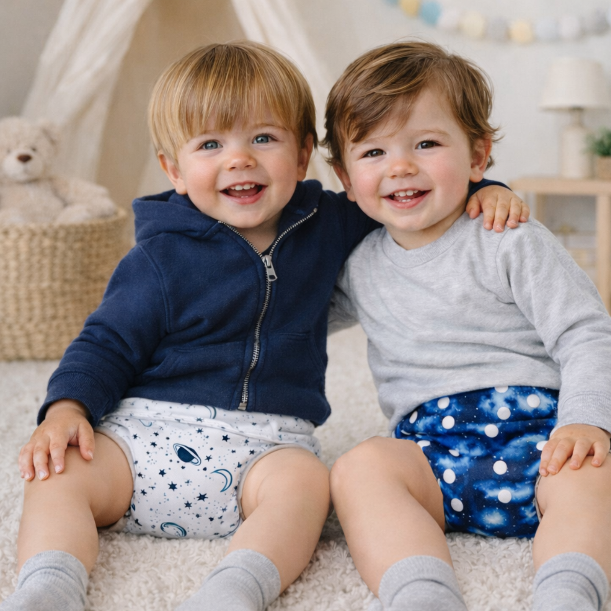 modern cloth nappy bundle 4 pack reusable adjustable leak-proof