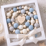 Felt Pom Pom & Wooden Bead Garland – Handcrafted Nursery Decor