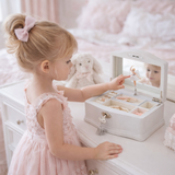 Ballerina musical jewellery box (Swan Lake) WHITE (LARGE)