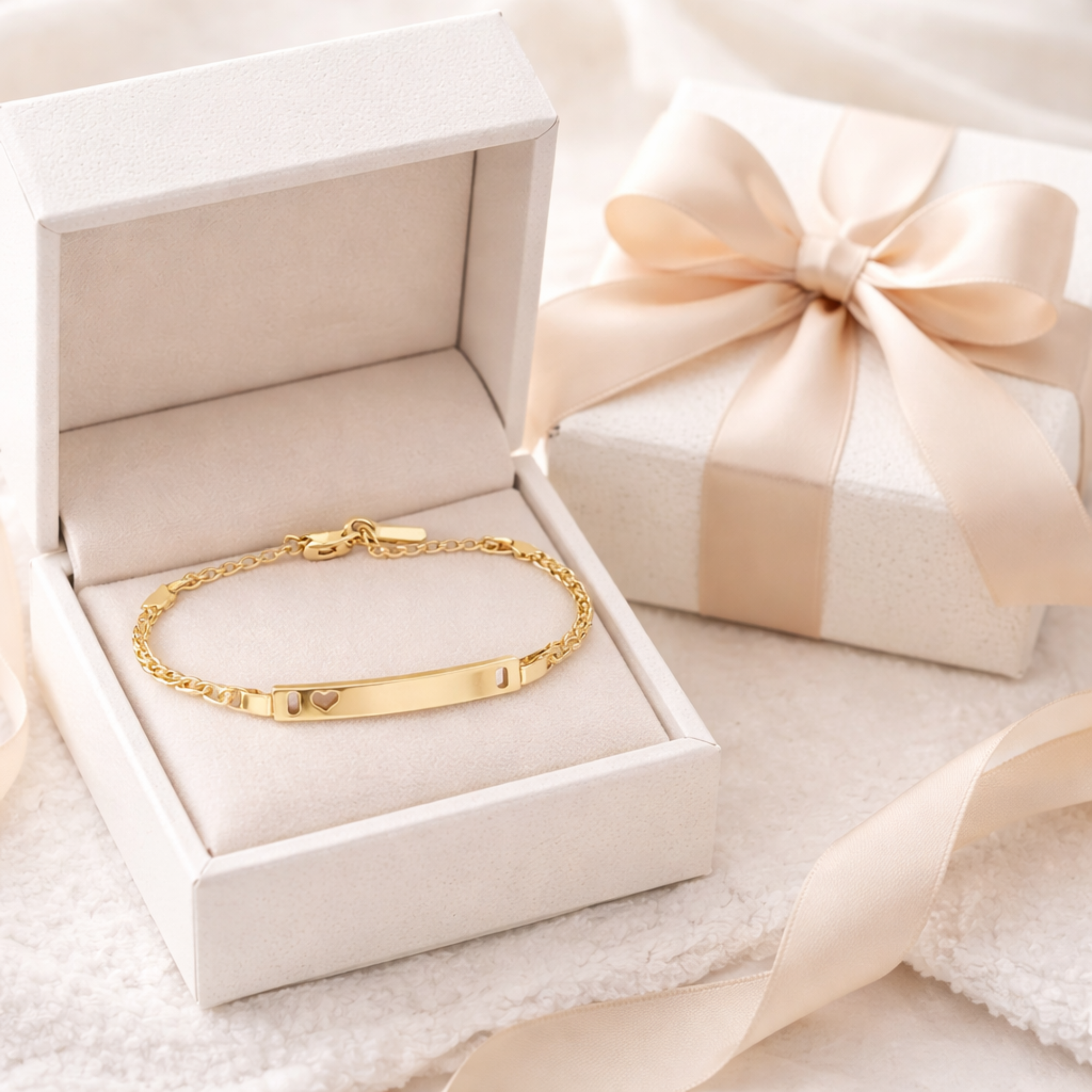 Name plate ID baby/toddler gold bracelet