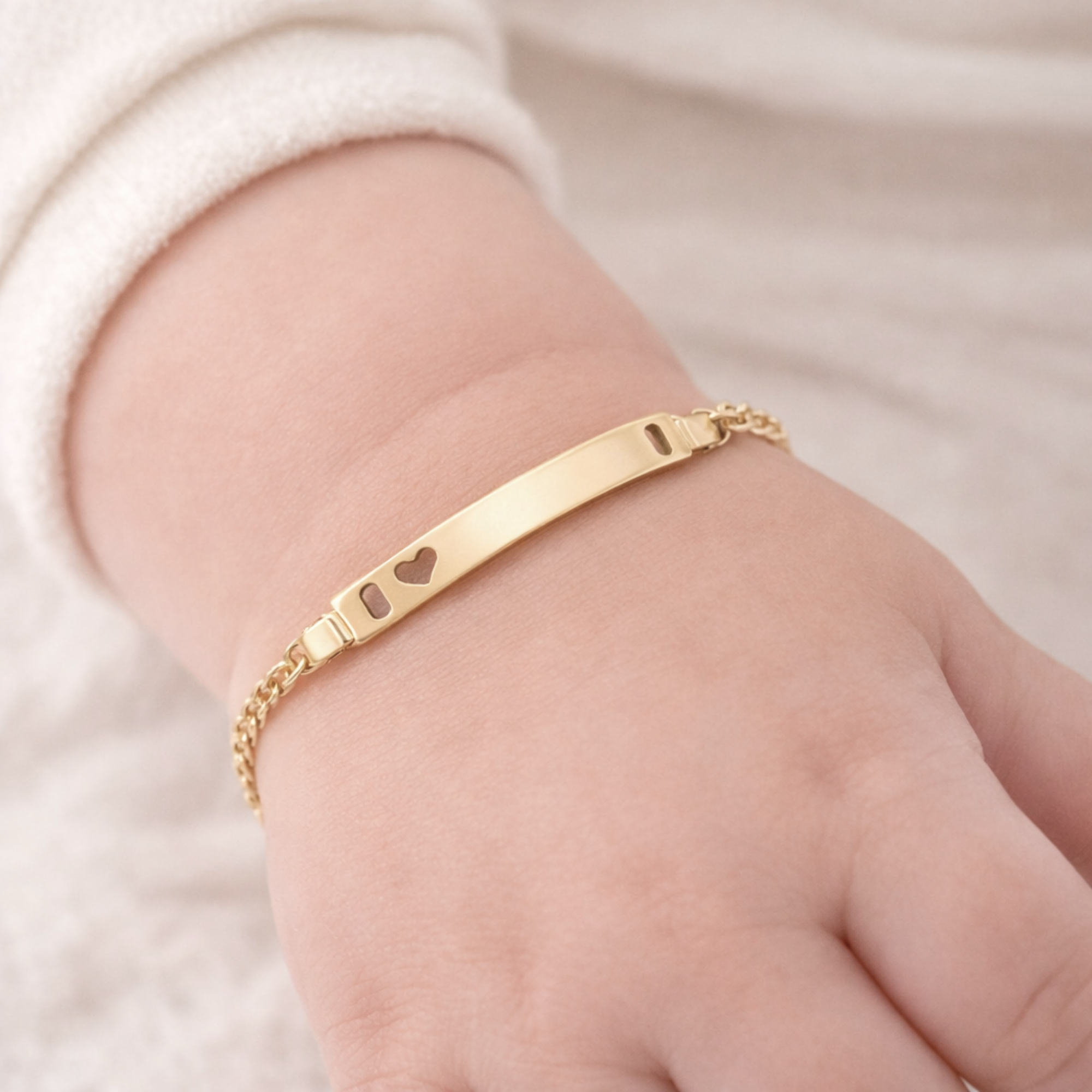 Name plate ID baby/toddler gold bracelet