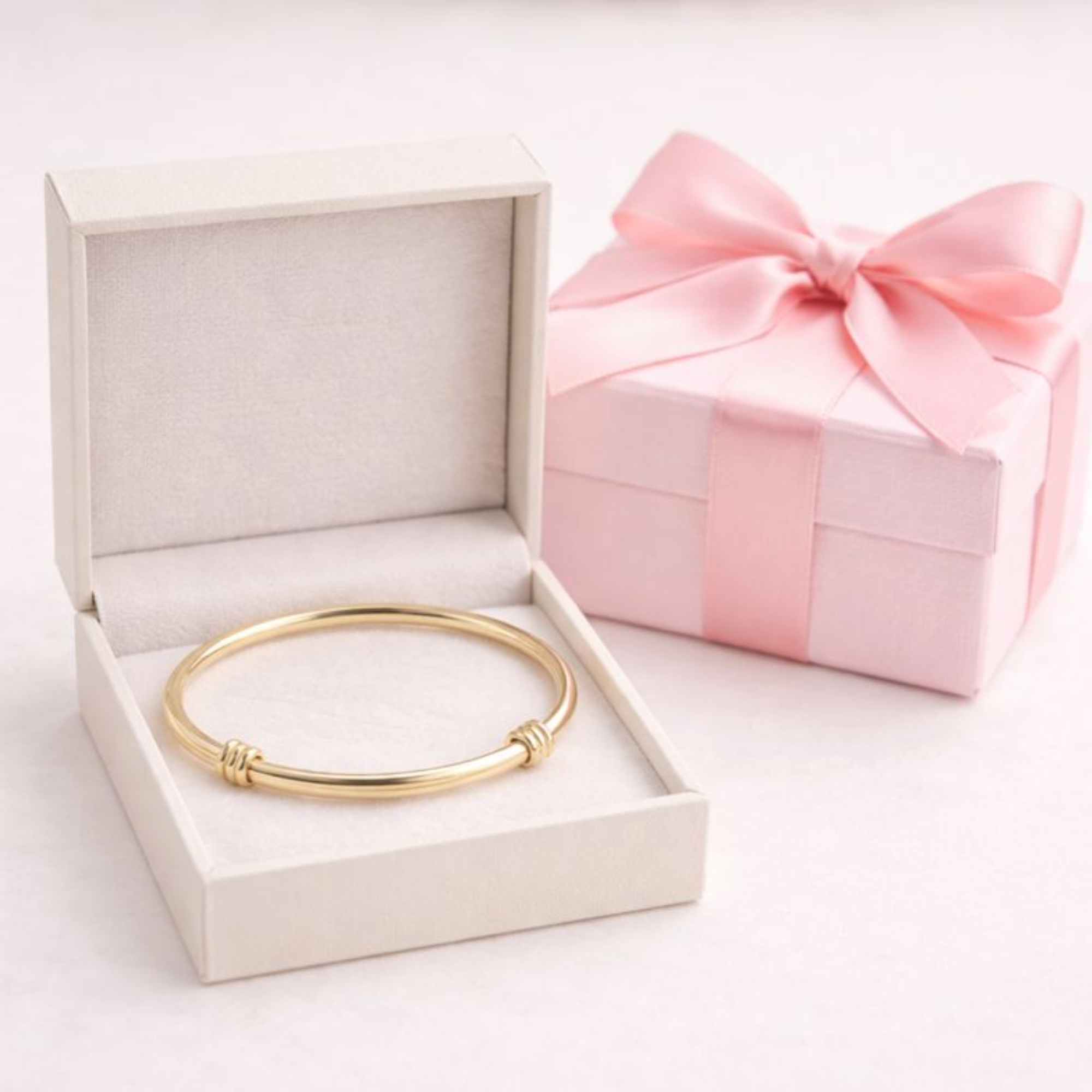 Baby/toddler gold hoop bangle - adjustable