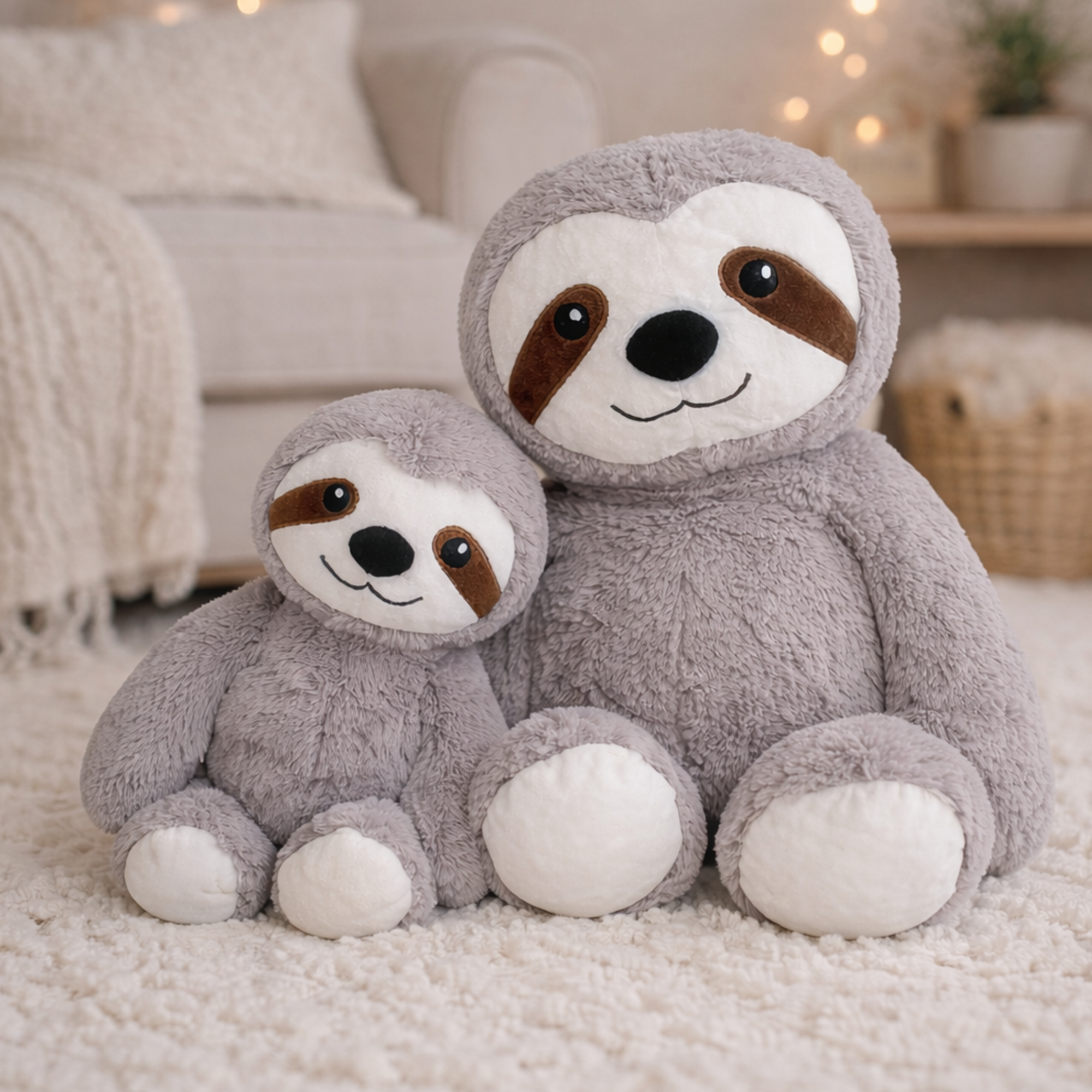 Weighted sloth sensory toy Luna 45cm Milo 20cm calming plush deep pressure therapy autism anxiety ADHD