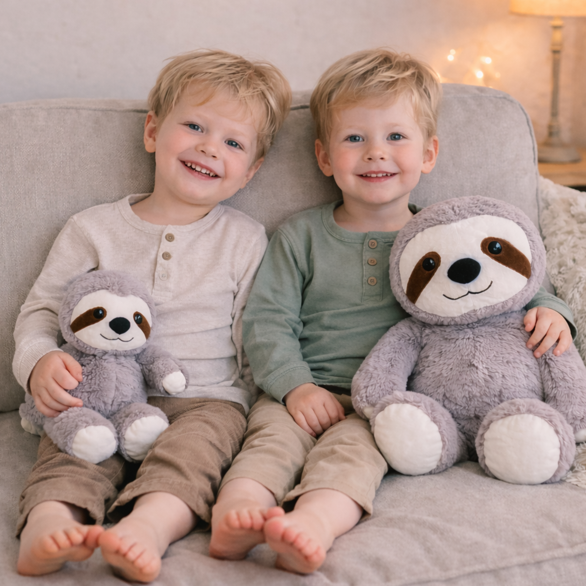 Weighted sloth sensory toy Luna 45cm Milo 20cm calming plush deep pressure therapy autism anxiety ADHD