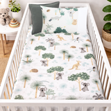 Double sided Cot or Toddler bedding set AUSTRALIAN WOODLAND