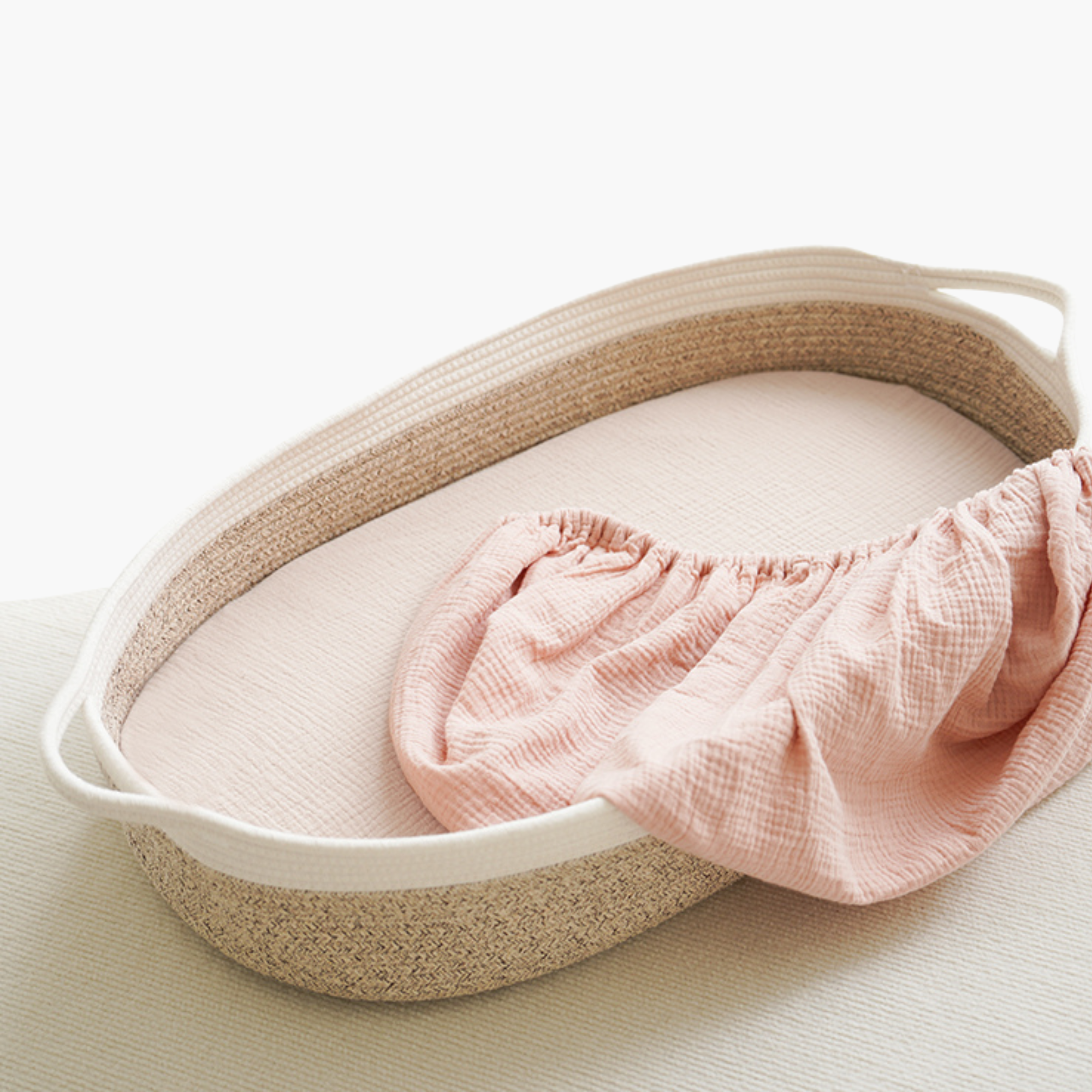 Cotton rope baby change basket