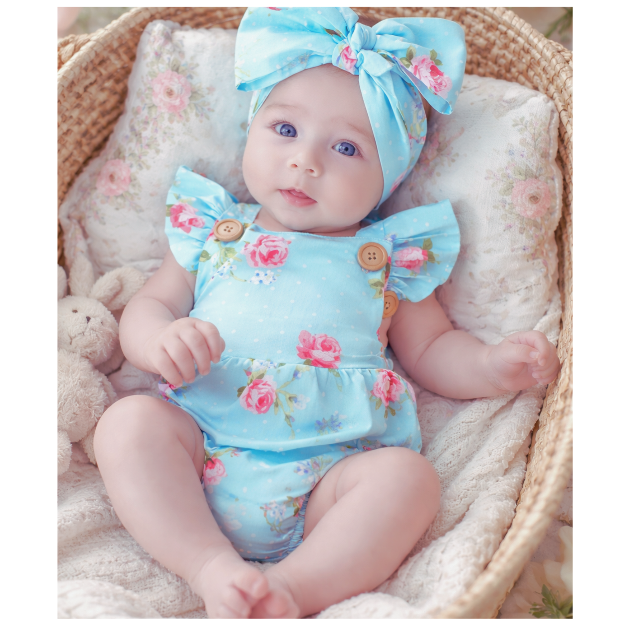 Floral onesie & headband sets