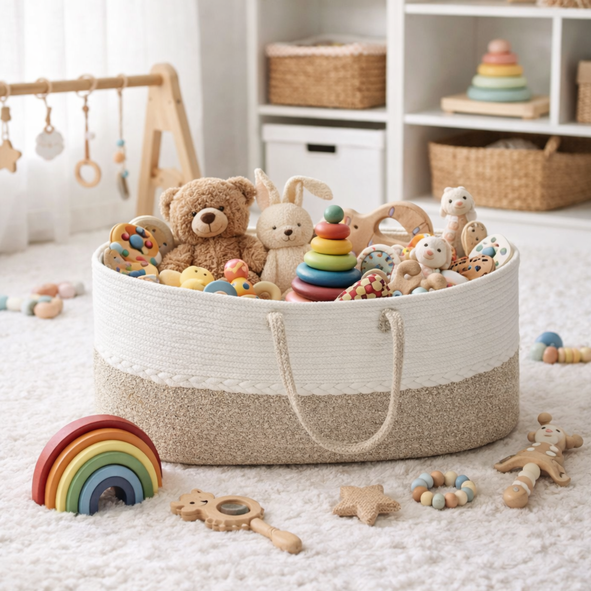 Multi-functional Cotton rope tote bag - EXTRA LARGE (no dividers)