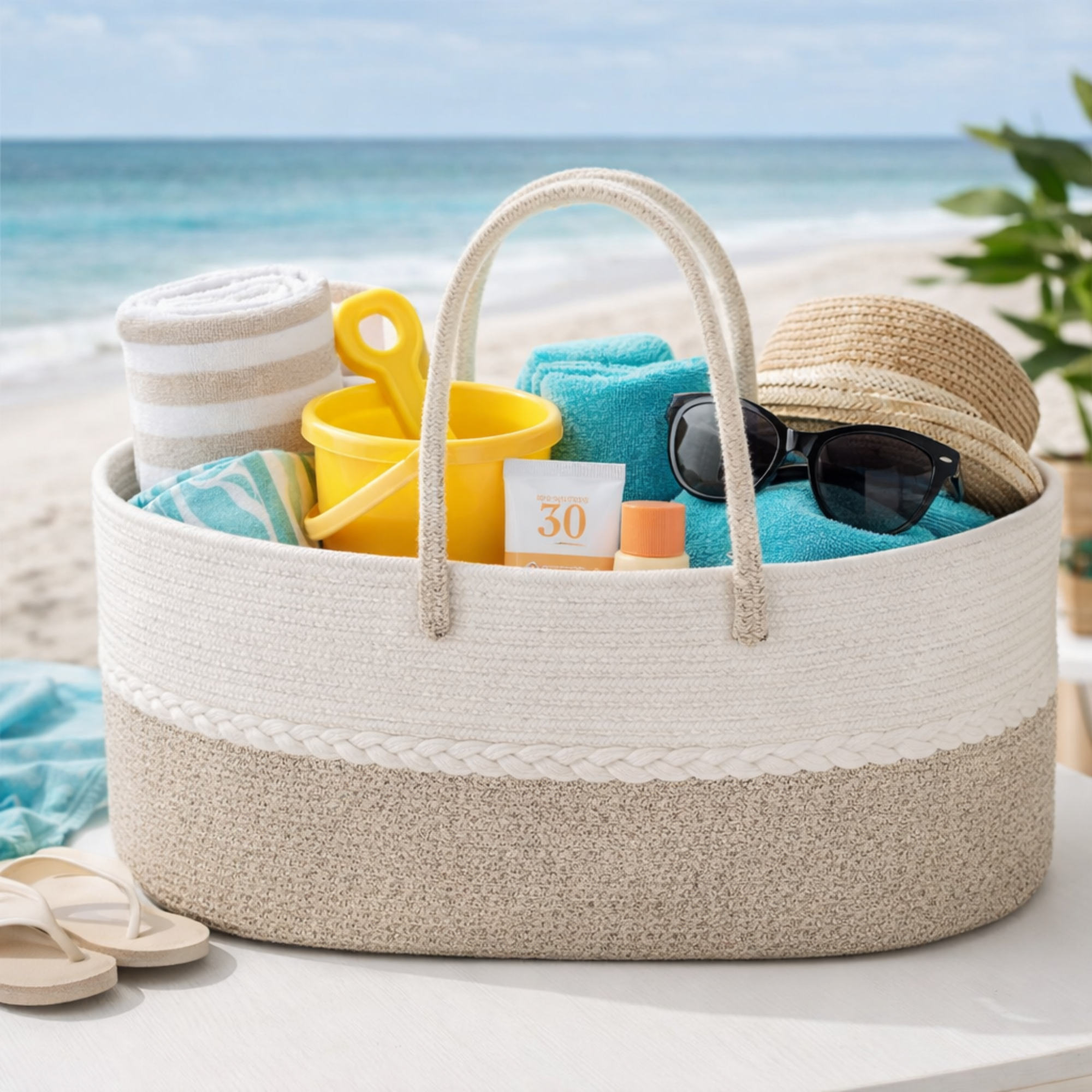 Multi-functional Cotton rope tote bag - EXTRA LARGE (no dividers)