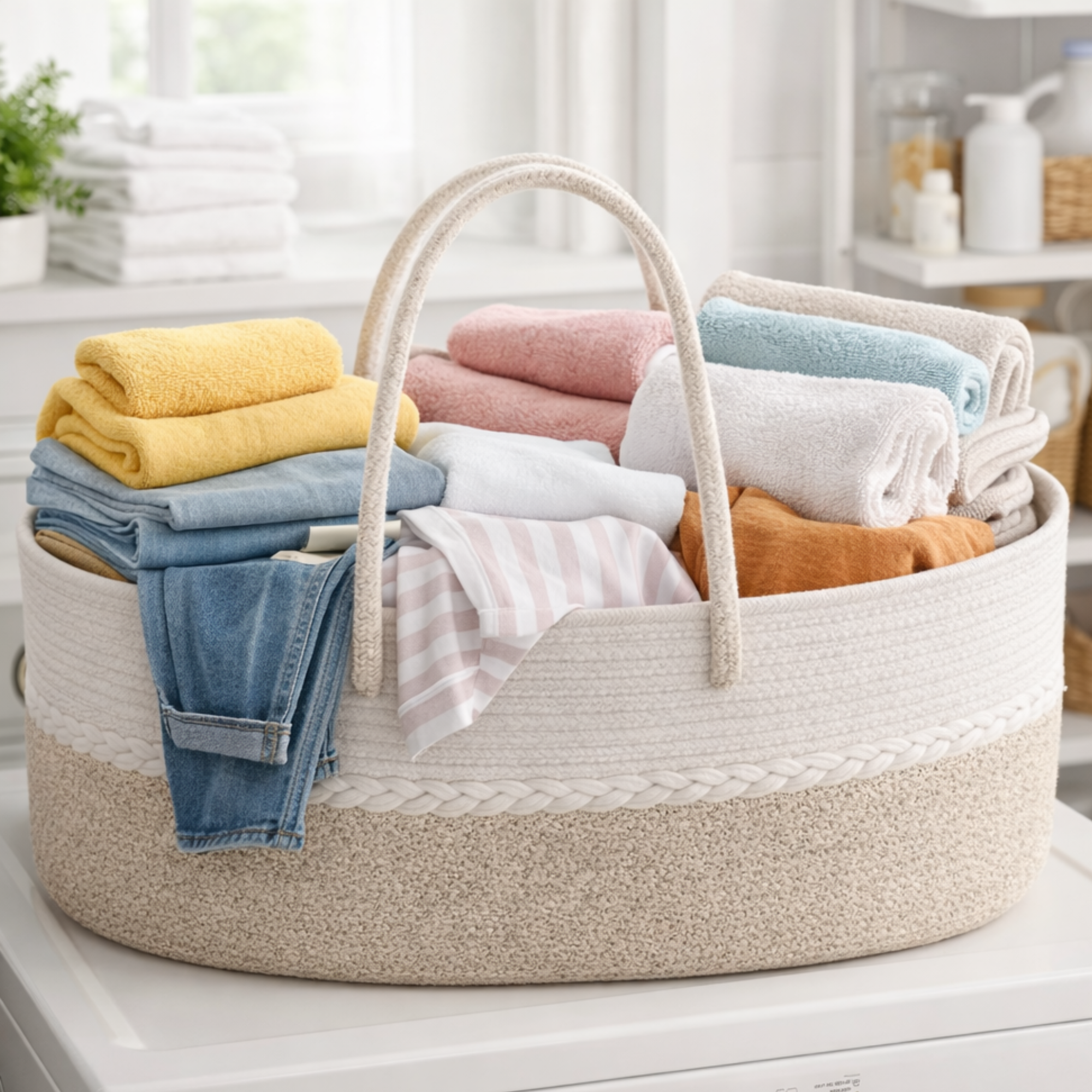 Multi-functional Cotton rope tote bag - EXTRA LARGE (no dividers)