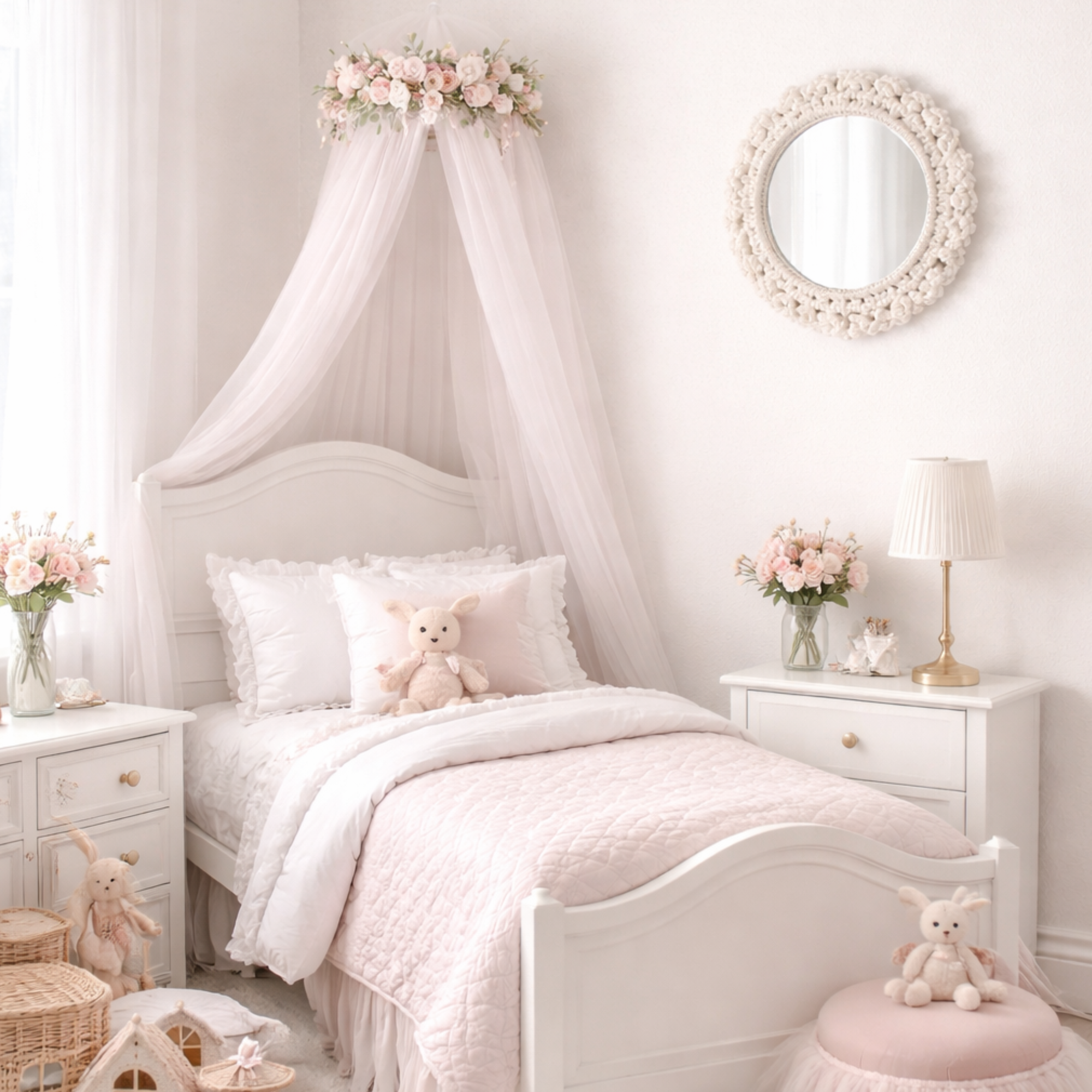 Cotton Rope Macrame Knot mirror