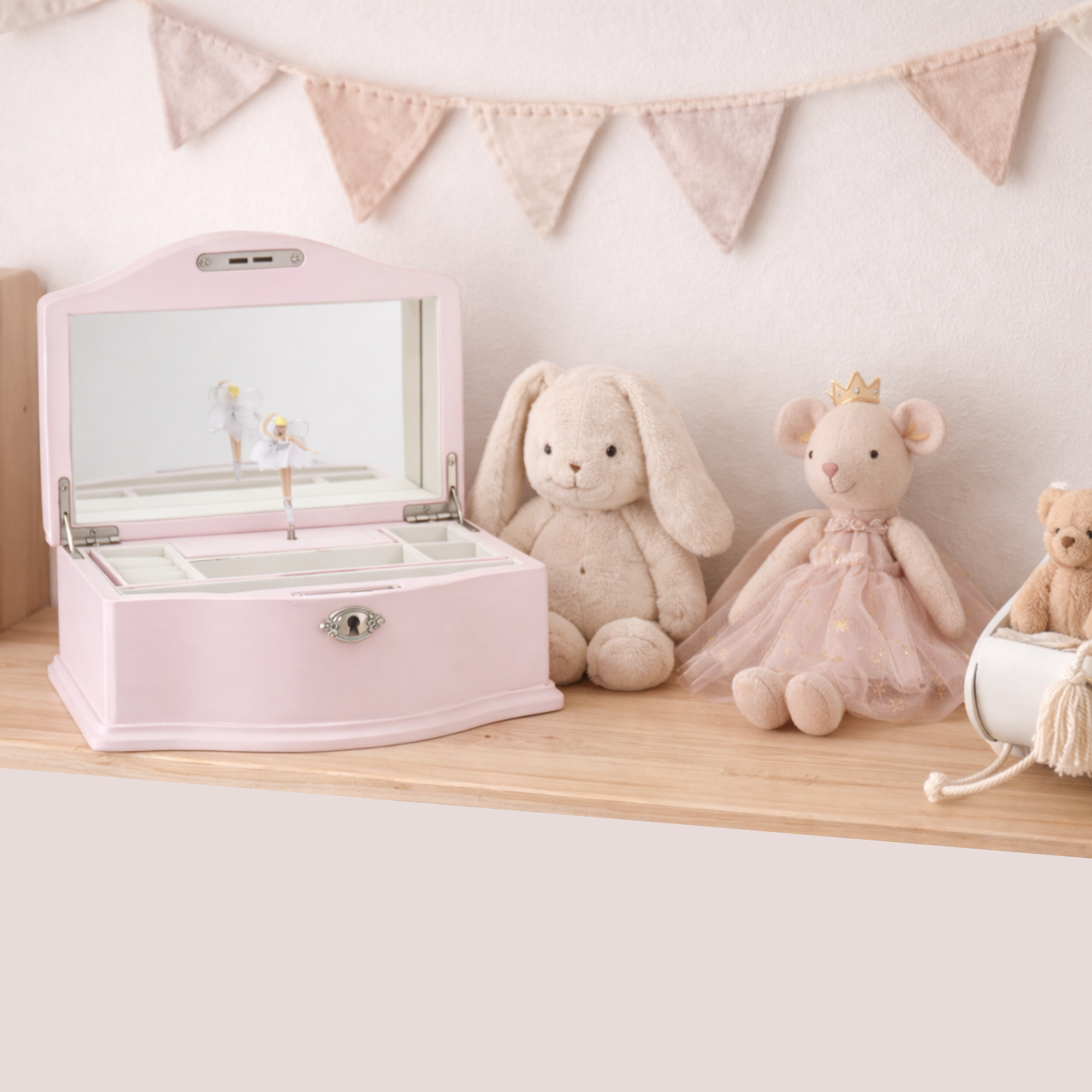 Ballerina musical jewellery box (Swan Lake) PINK (LARGE)