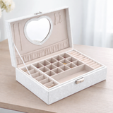 Large jewellery box with removable tray PINK or WHITE