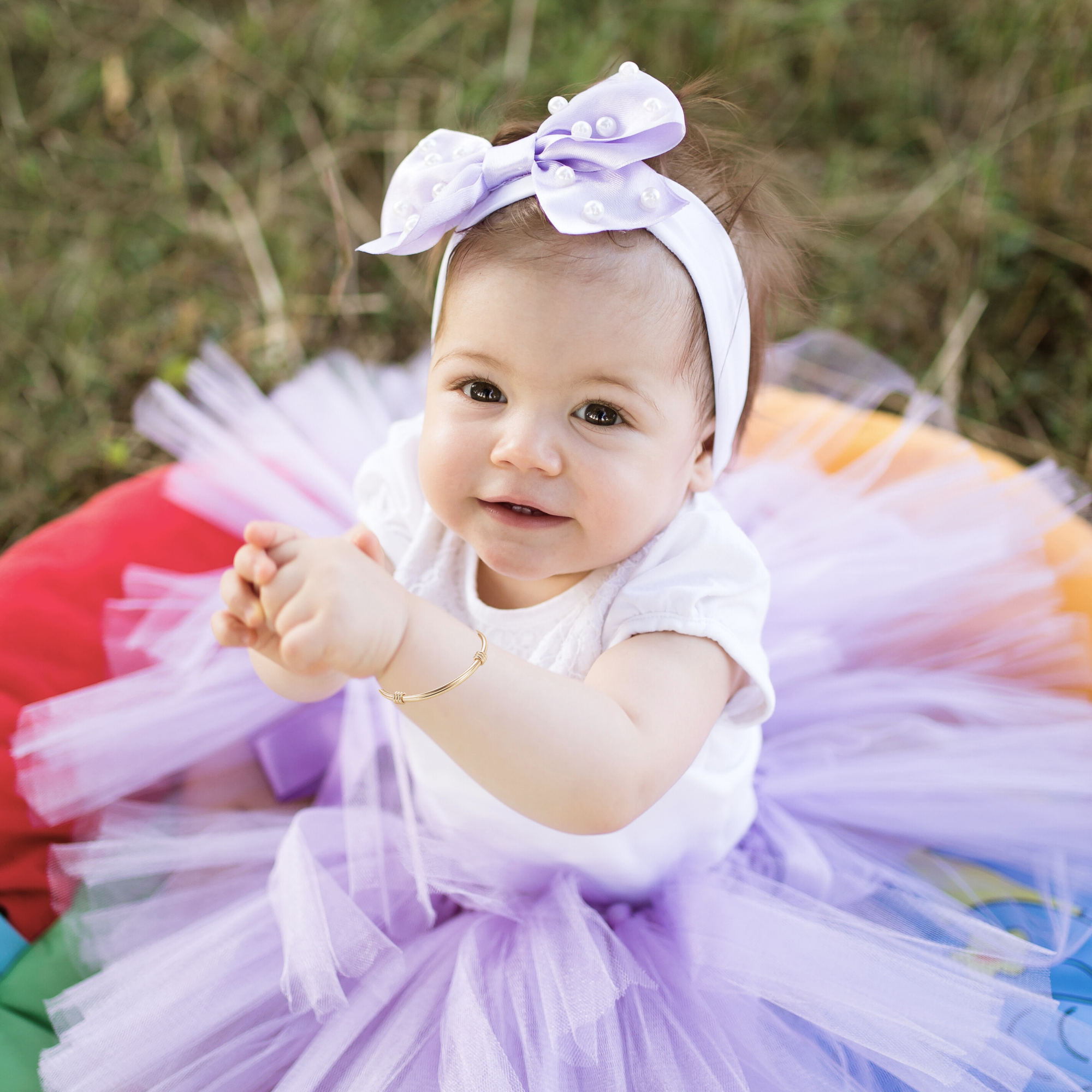Baby/toddler gold hoop bangle - adjustable