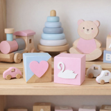 Wooden Cube Ornaments Twin Pack | Handmade Baby & Children’s Room Décor