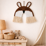 Macrame mouse wall hanging