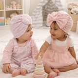 Twin Pack Baby Turban Hats – Spring | Soft Cotton Blend | 6 Months to 3 Years