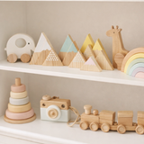 Wooden snow mountains